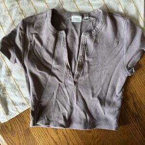 Sunday Best Purple Crop Fitted T-Shirt